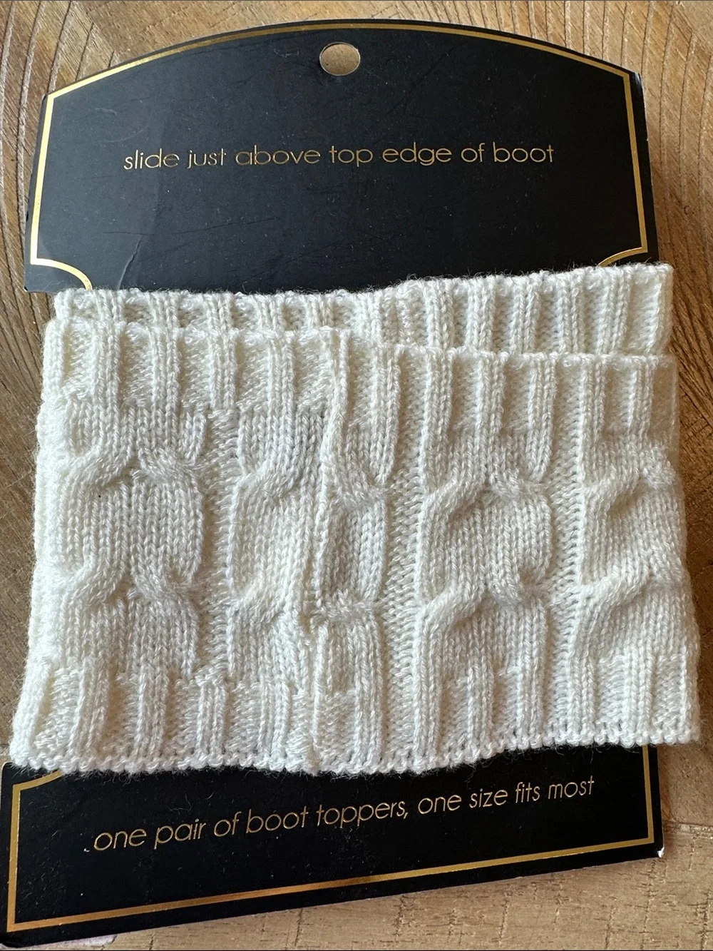Mud Pie Cream Cable Knit Boot Cuffs Boot Toppers Leg Warmers NWT